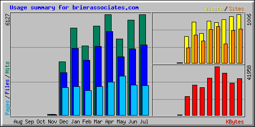 Usage summary for brierassociates.com